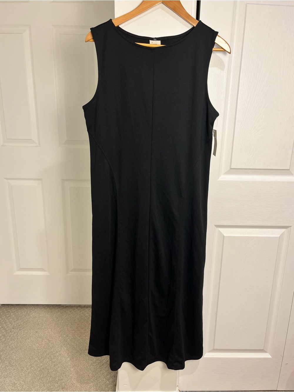 A New Day Black Sleeveless Knit Maxi Dress Casual Career Little Black Dress NWT